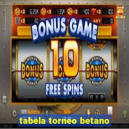 tabela torneo betano